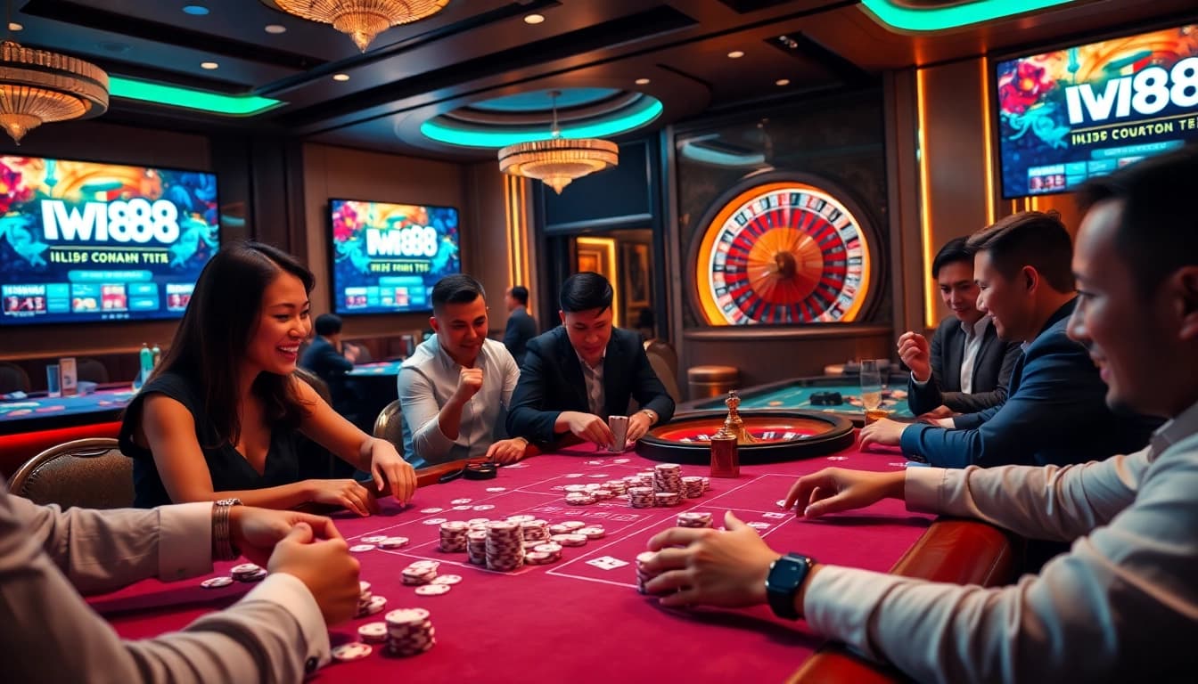 Experience the excitement of Iwin68 with vibrant casino tables and engaging games.
