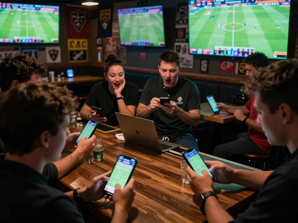 Experience the excitement of kết quả bóng đá while betting live in a vibrant sports bar atmosphere