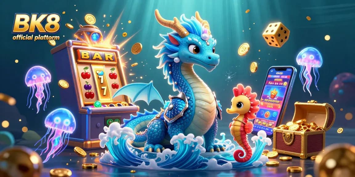 Spin to win on the BK8 official platform with a captivating jackpot, treasure, and action-packed scene.
