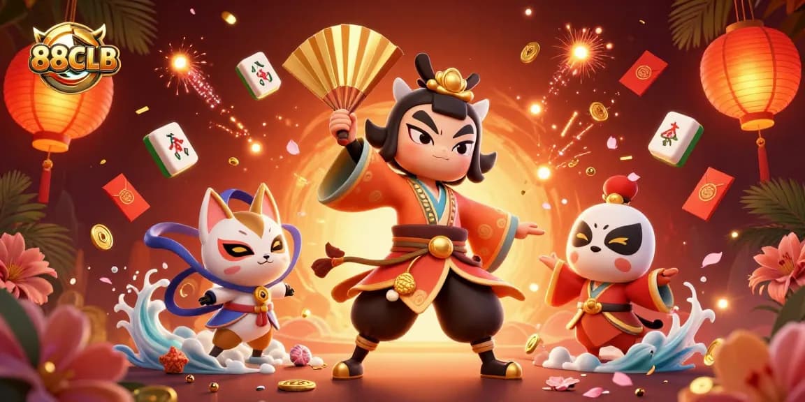 Gamblers enjoy vibrant action at 88CLB with kabuki warriors and casino games.
