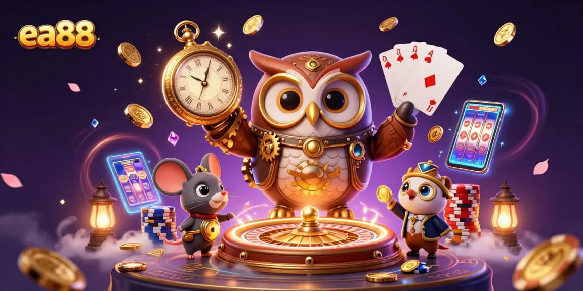 Experience thrilling gaming excitement at ea88 with vibrant casino elements and dynamic characters.