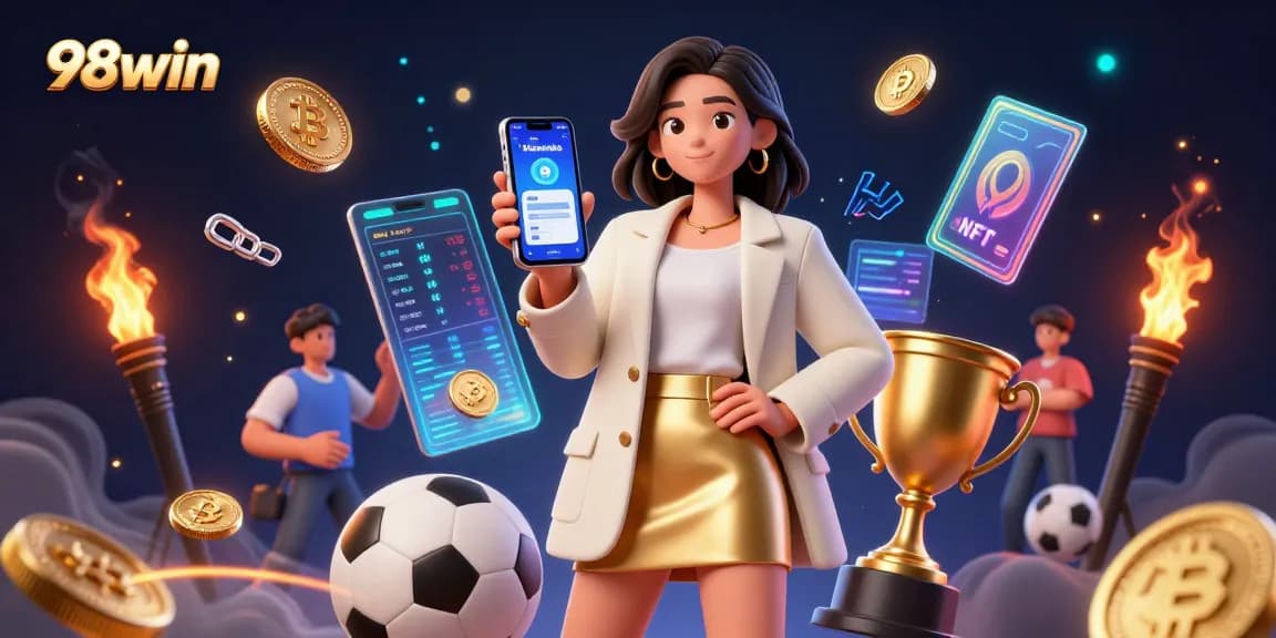 Bet on exciting sports action at 98win with a smartphone in hand.