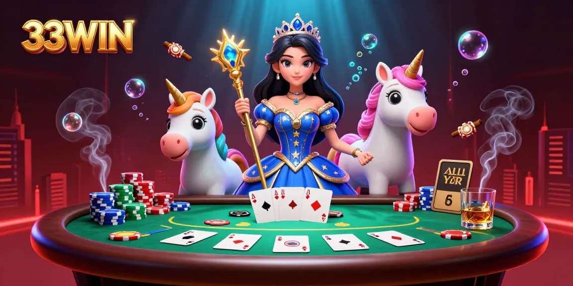 Engage with thrilling gameplay at 33WIN, featuring vibrant casino elements and stunning 3D visuals.