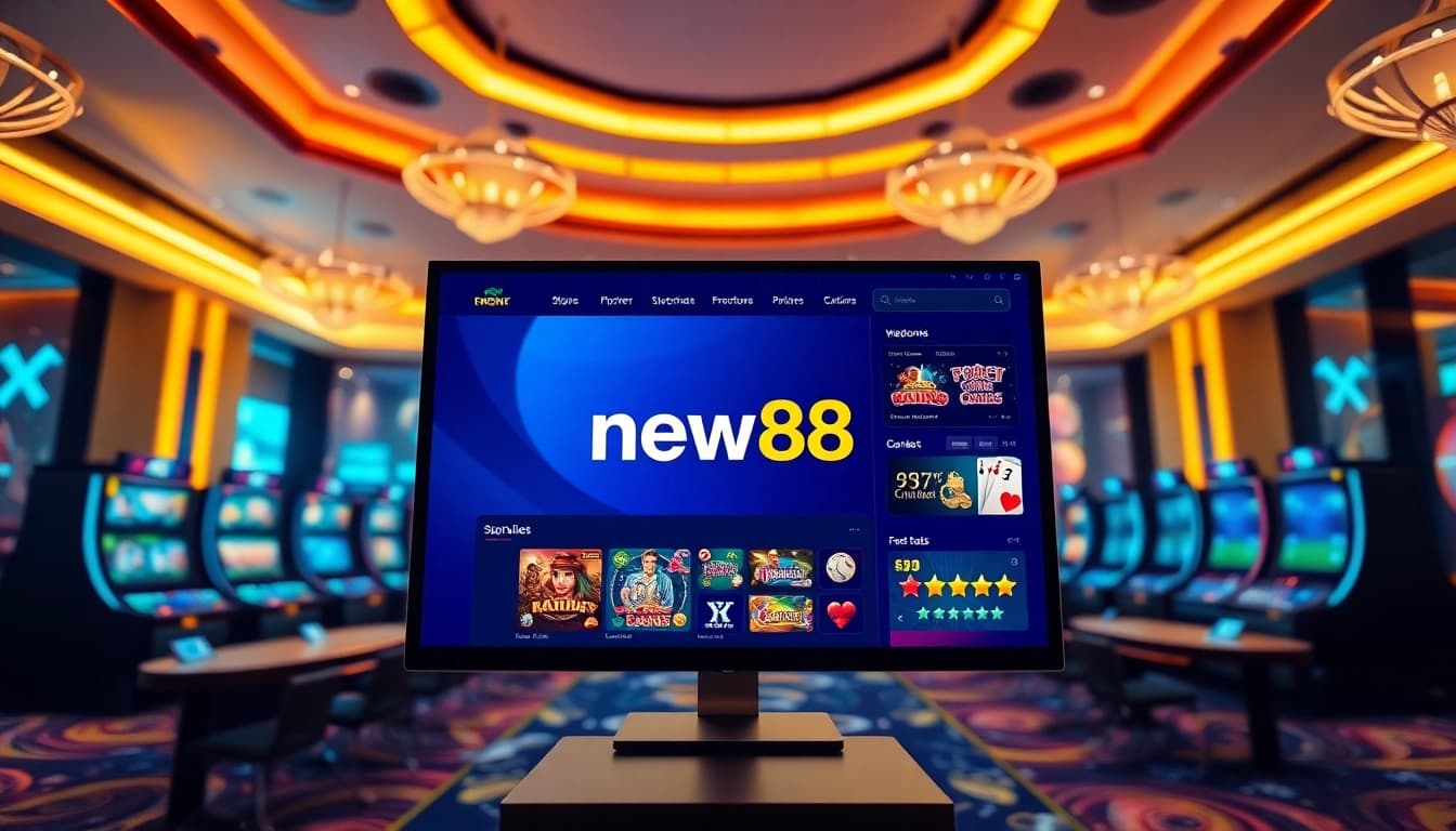 Experience the thrilling online gaming world of new88 with vibrant casino games and a modern interface.