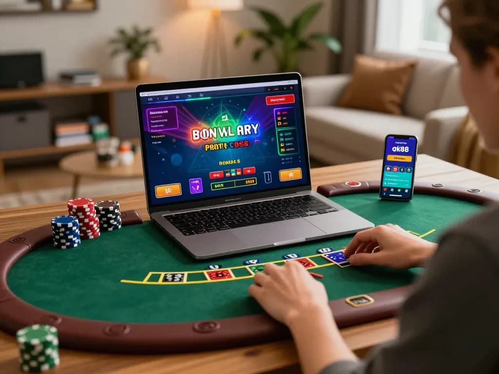 Engaging in live dealer blackjack on gk88 casino app while relaxing at home.