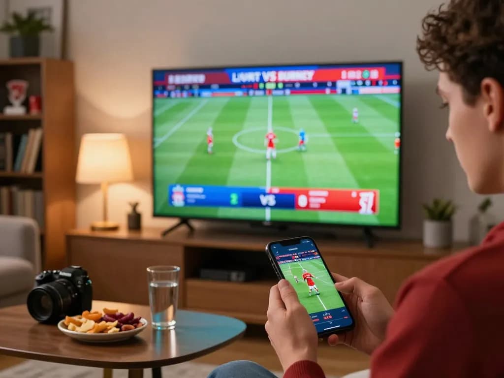 Person placing bets on au88.com for Liverpool vs Burnley match in a cozy home setup.