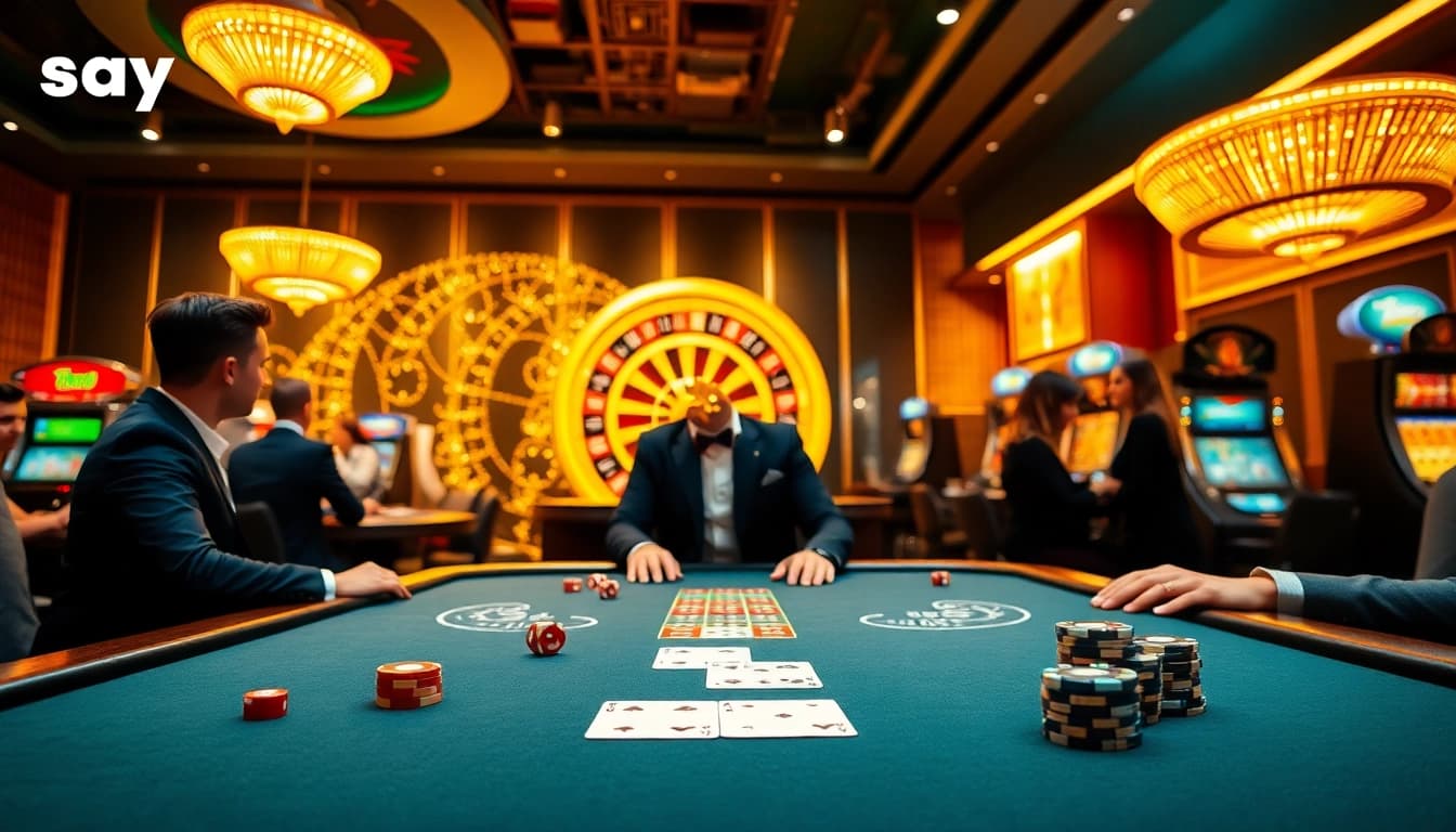 SAY88 casino offers an exciting poker scene with vibrant games and luxurious ambiance.