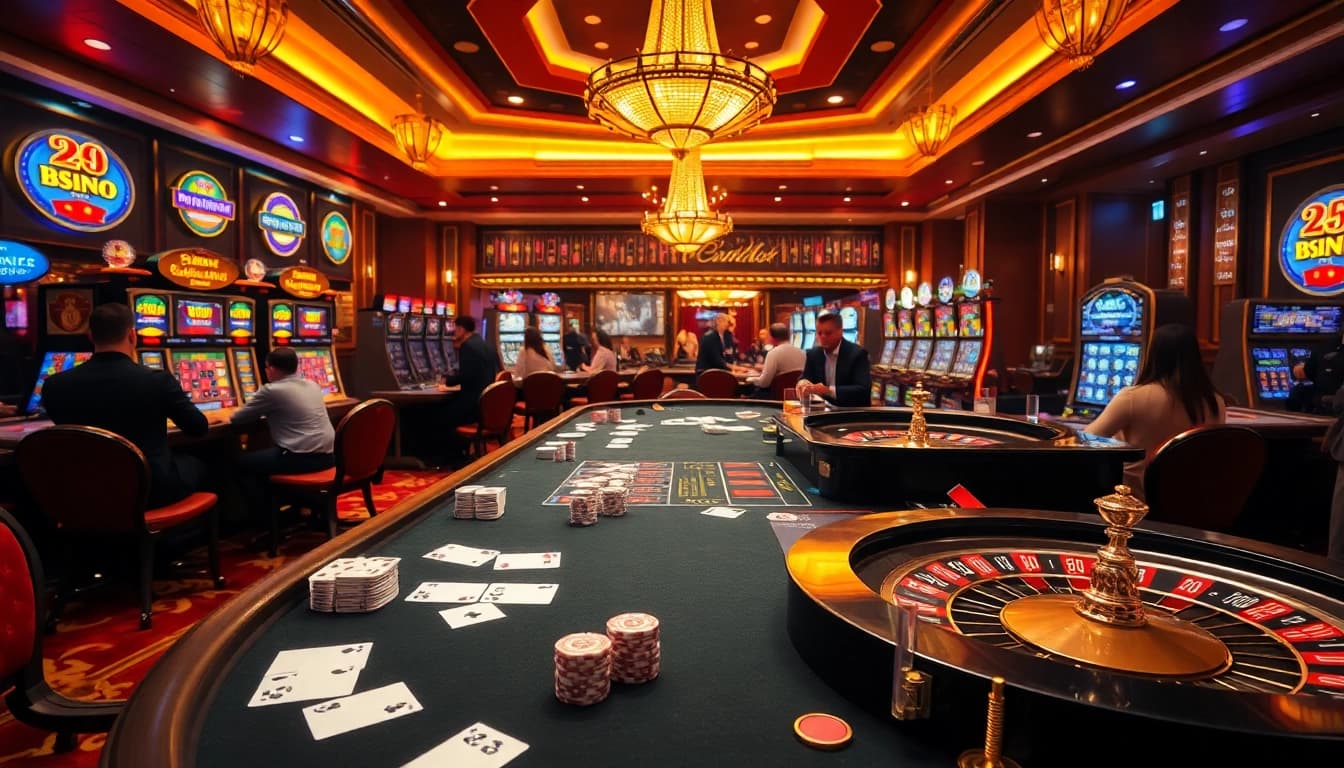 Players enjoy high-stakes gaming at https://mm88.moe/ with exciting casino tables and vibrant slot machines.