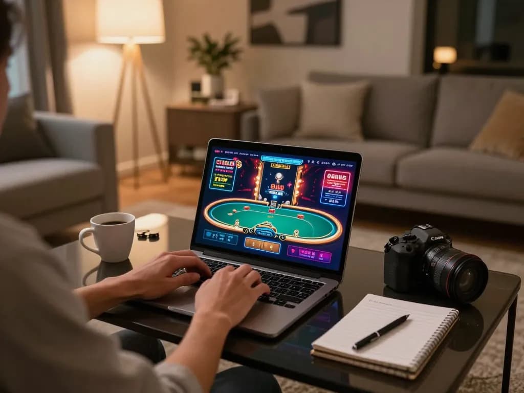 Engaging in online casino games at home with a reputable nhà cái uy tín setup