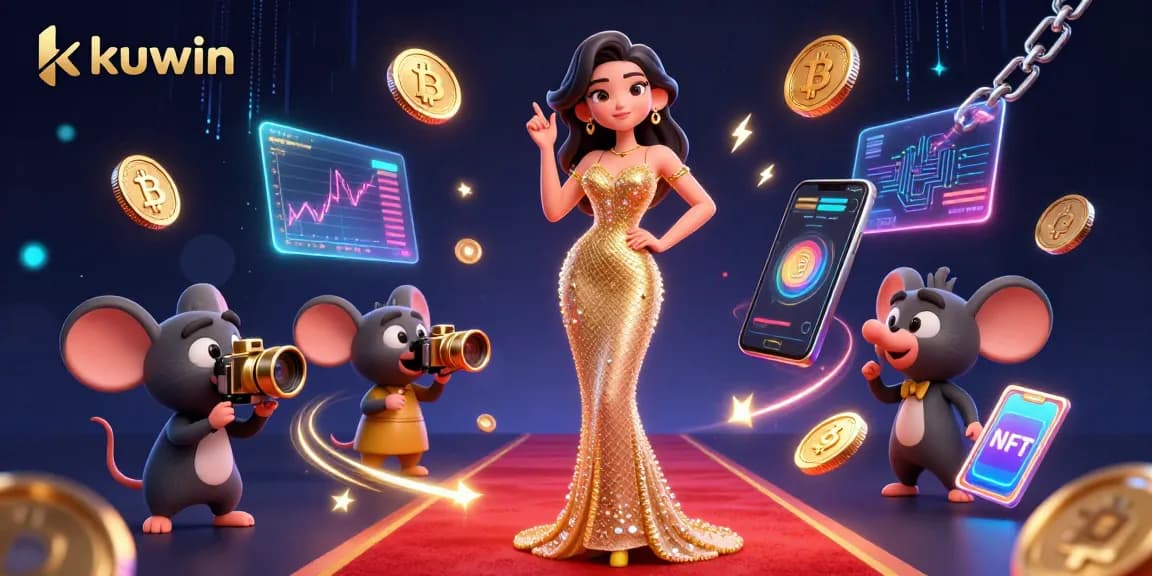 Kuwin bets come alive with a glamorous scene featuring a stunning woman and dynamic gaming elements.