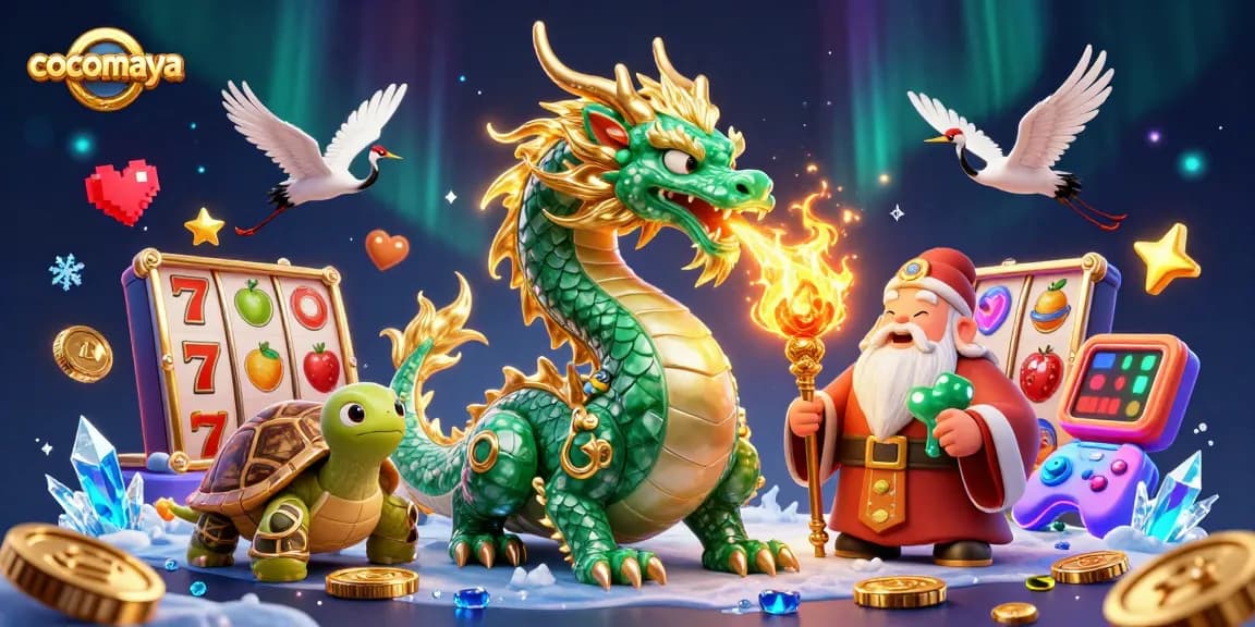 Experience the exciting world of cocomaya with vibrant slot reels and special game elements.