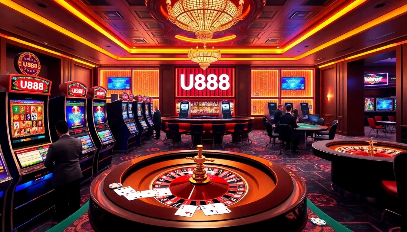Experience the thrill of gaming at U888's vibrant online casino with engaging slot machines.