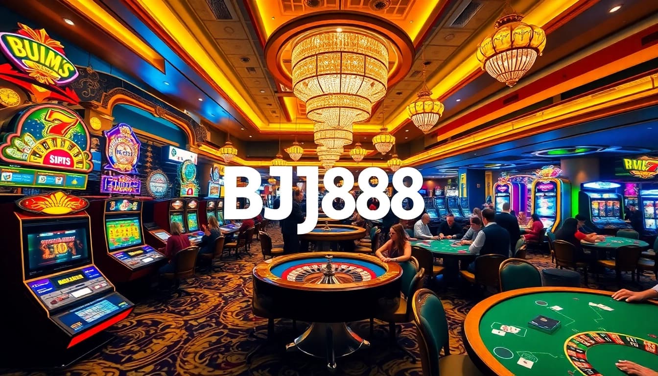 Experience the thrill of winning at BJ88 casino with vibrant slot machines and lively poker games.