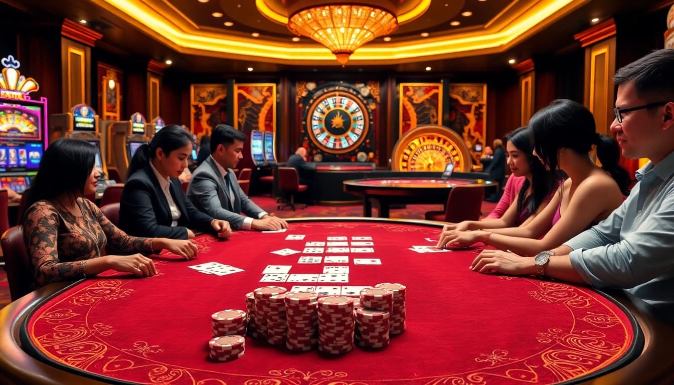 Experience the excitement of BDTK1 at a luxurious casino table, featuring poker chips and cards.
