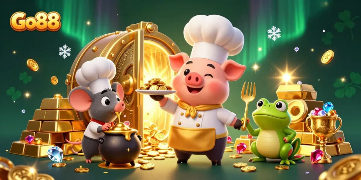 Experience thrilling wins at Go88 with gold coins and glamorous casino treasures.