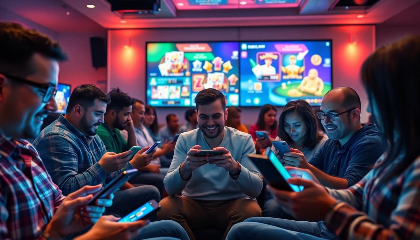 Exciting gaming scene featuring Hitclub players engaging in online casino and slot games.