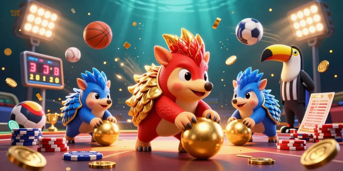 Experience thrilling action with rival pangolins bowling poker chips in this 3D illustration about về alo8.