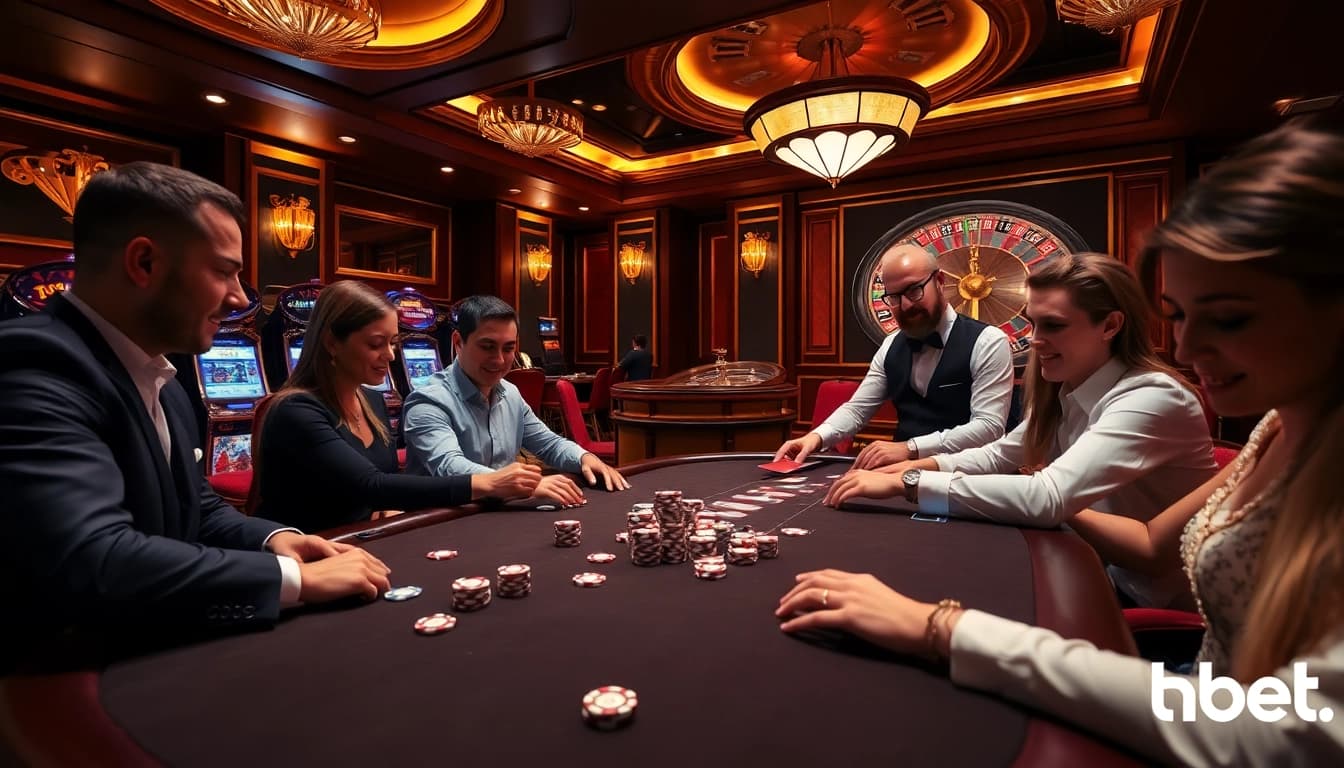 Intense atmosphere at a thabet poker table with players focused on high-stakes gameplay.