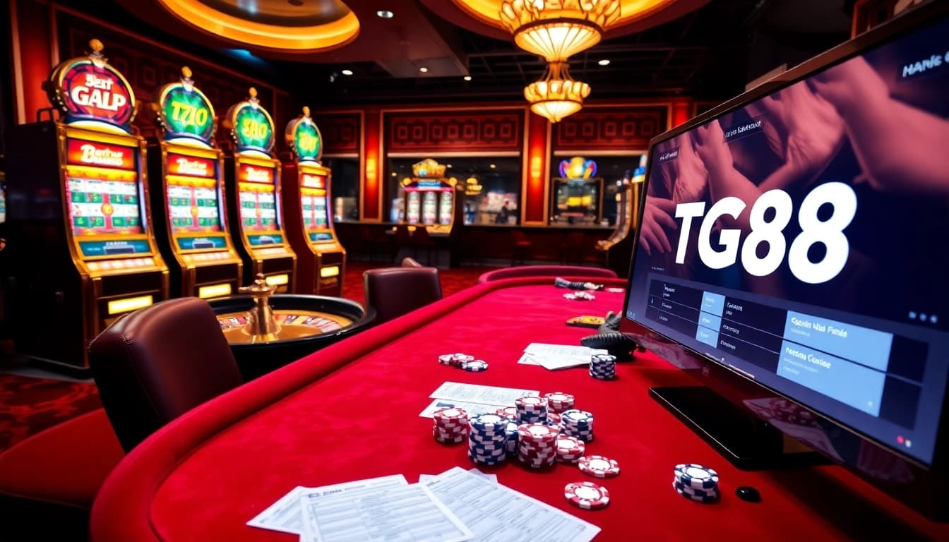 Players enjoy thrilling gaming experiences at TG88's vibrant online casino.