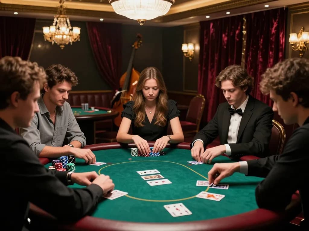 Players enjoying high-stakes poker action at 88club table in a luxurious casino setting