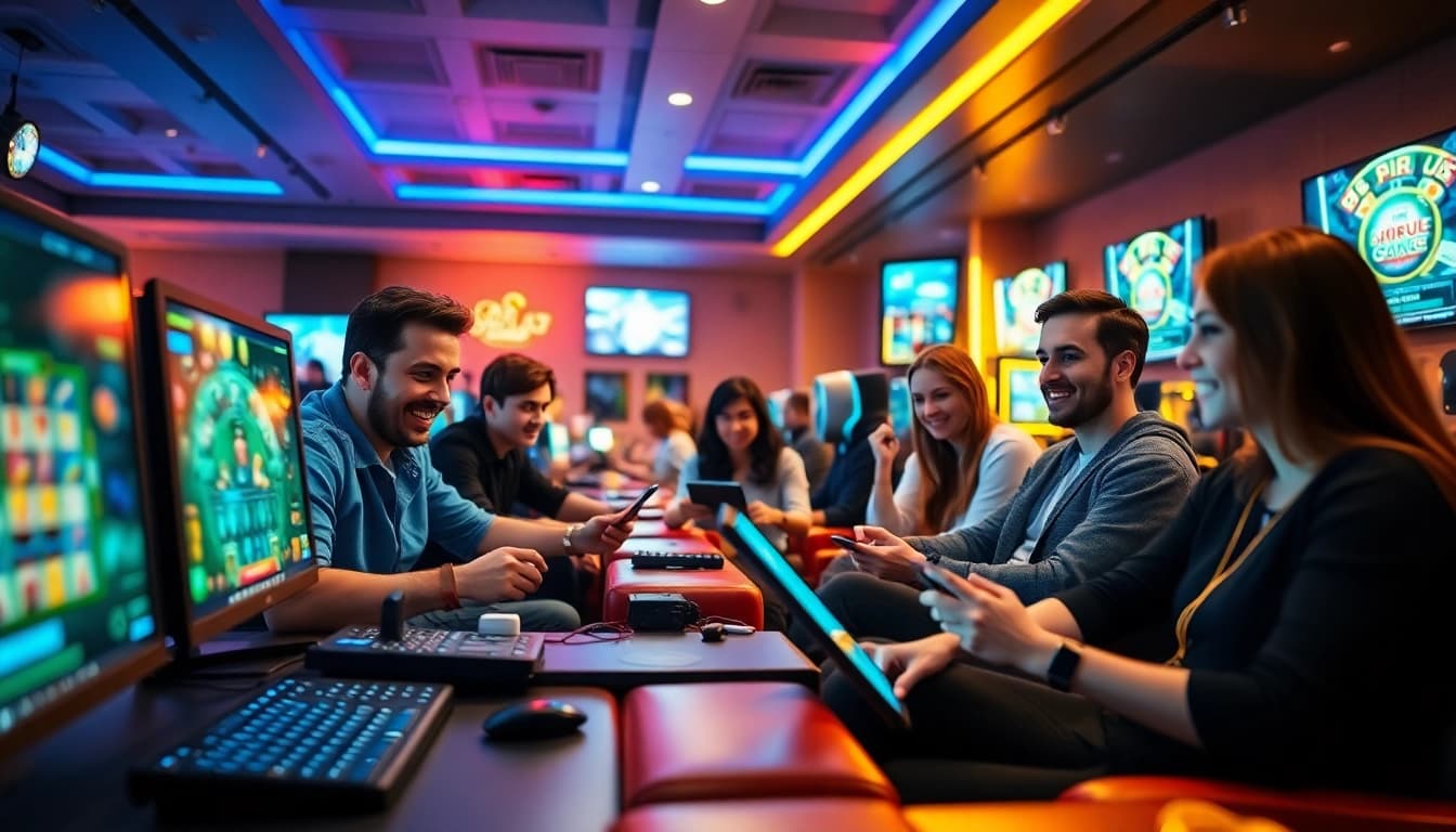 B52 Club online gaming scene with players enjoying diverse casino games.