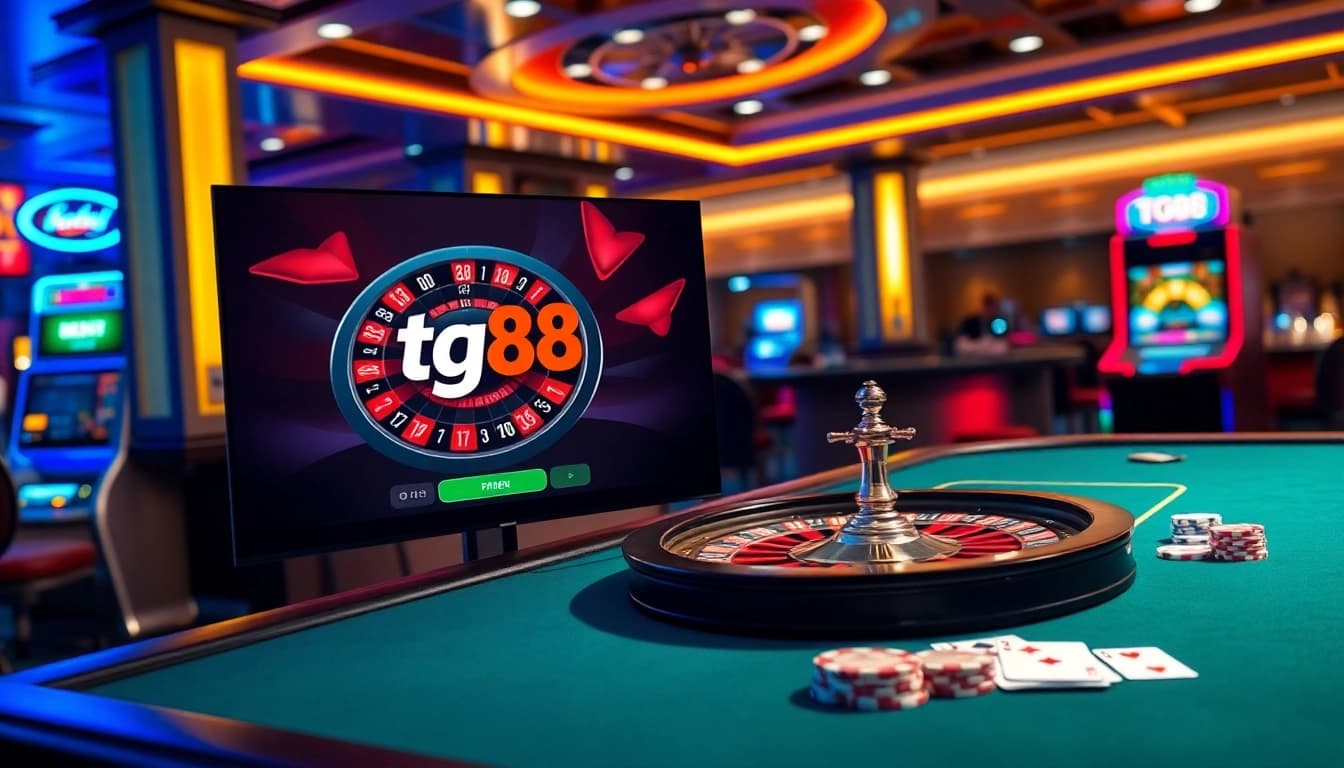Experience the thrill of online gambling with tg88's engaging casino interface.