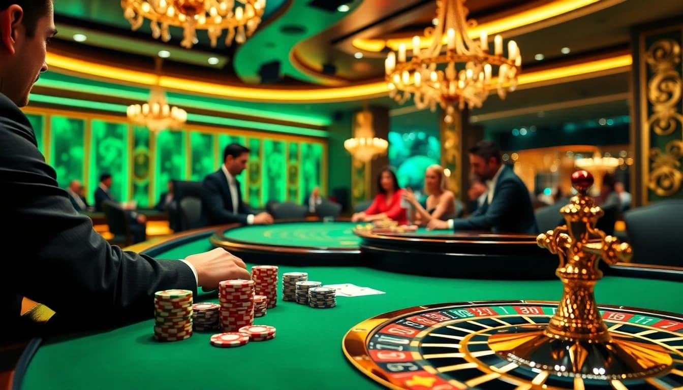 ENGAGE with thrilling casino action at i9bet, featuring vibrant tables and professional dealers.