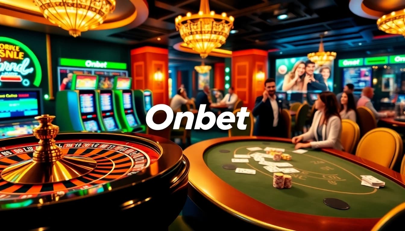 Experience the thrill of betting at Onbet with luxurious gambling tables and dynamic game interfaces.
