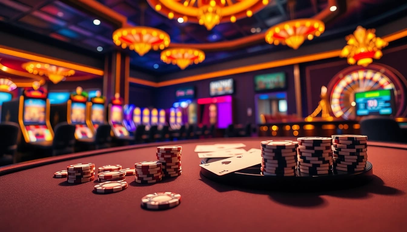 Experience the thrill of nohu90 gaming with vibrant casino scenes filled with excitement.
