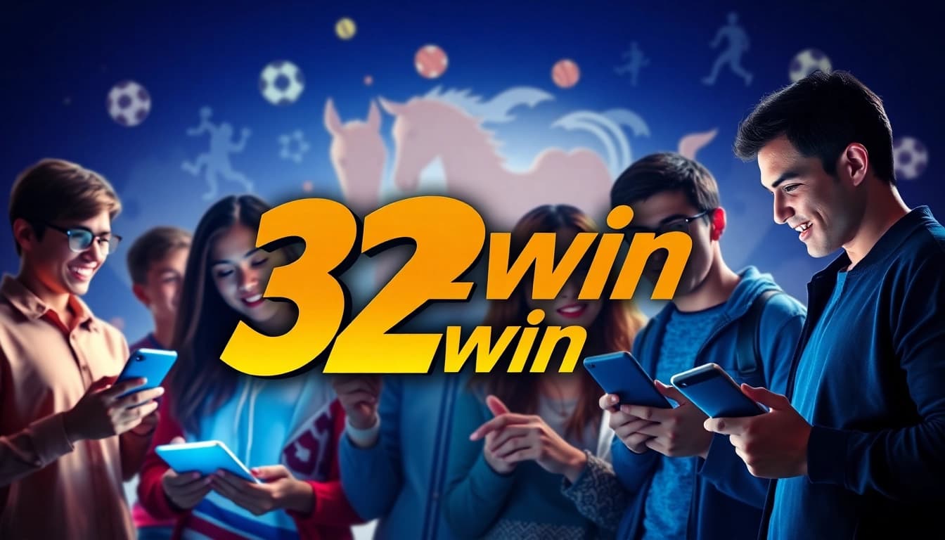 Engaged users exploring bets on Nhà cái 32win's modern platform.