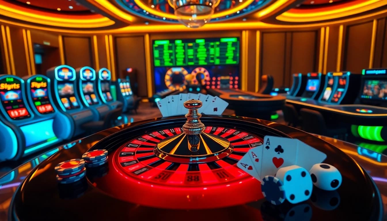 Engaging digital roulette spin and poker chips betting action at https://hm88.cafe/ casino platform in lively casino setup