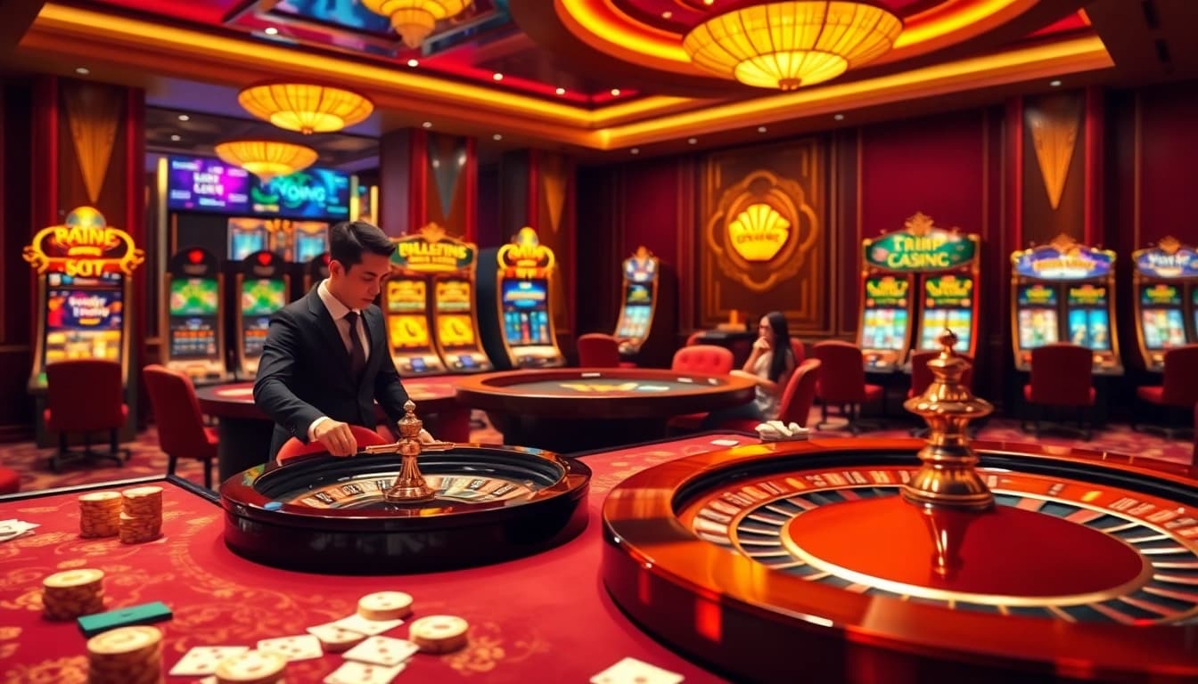 Experience the excitement of Nhà Cái 68VIP Có Uy Tín at a luxurious casino table.
