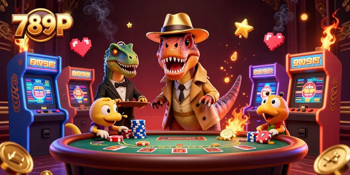 Experience thrilling gameplay at 789P casino with vibrant 3D illustrations featuring various characters.
