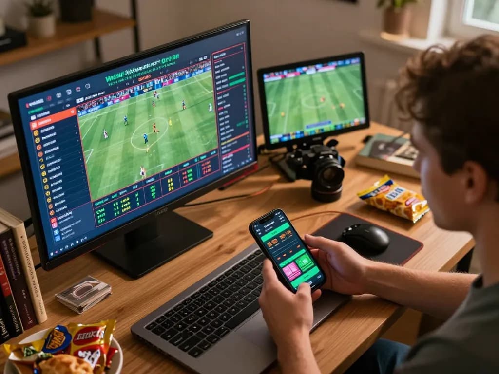 Engage in top-tier online sports betting with gen-e app as live events unfold on multiple screens.