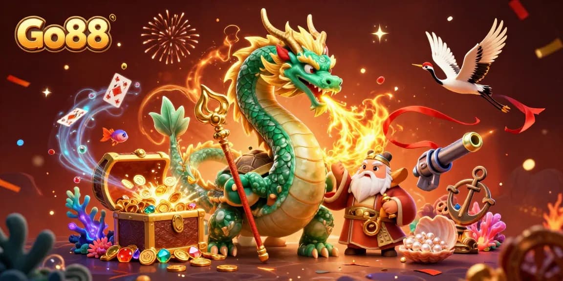 Go88 offers thrilling gaming adventures with vibrant characters and elements of luck and fortune.