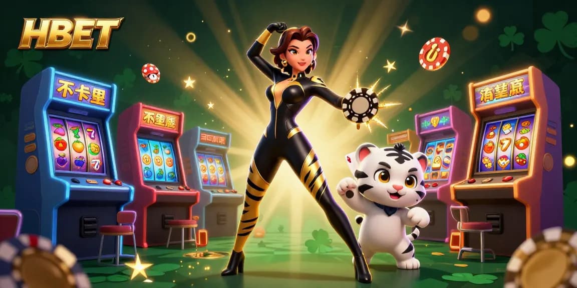 Engage with HBET's casino adventure featuring a dynamic art scene with vibrant gaming elements.