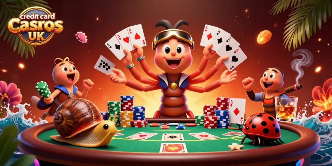 Experience thrilling gameplay at credit card casinos UK with dynamic characters and colorful casino elements.
