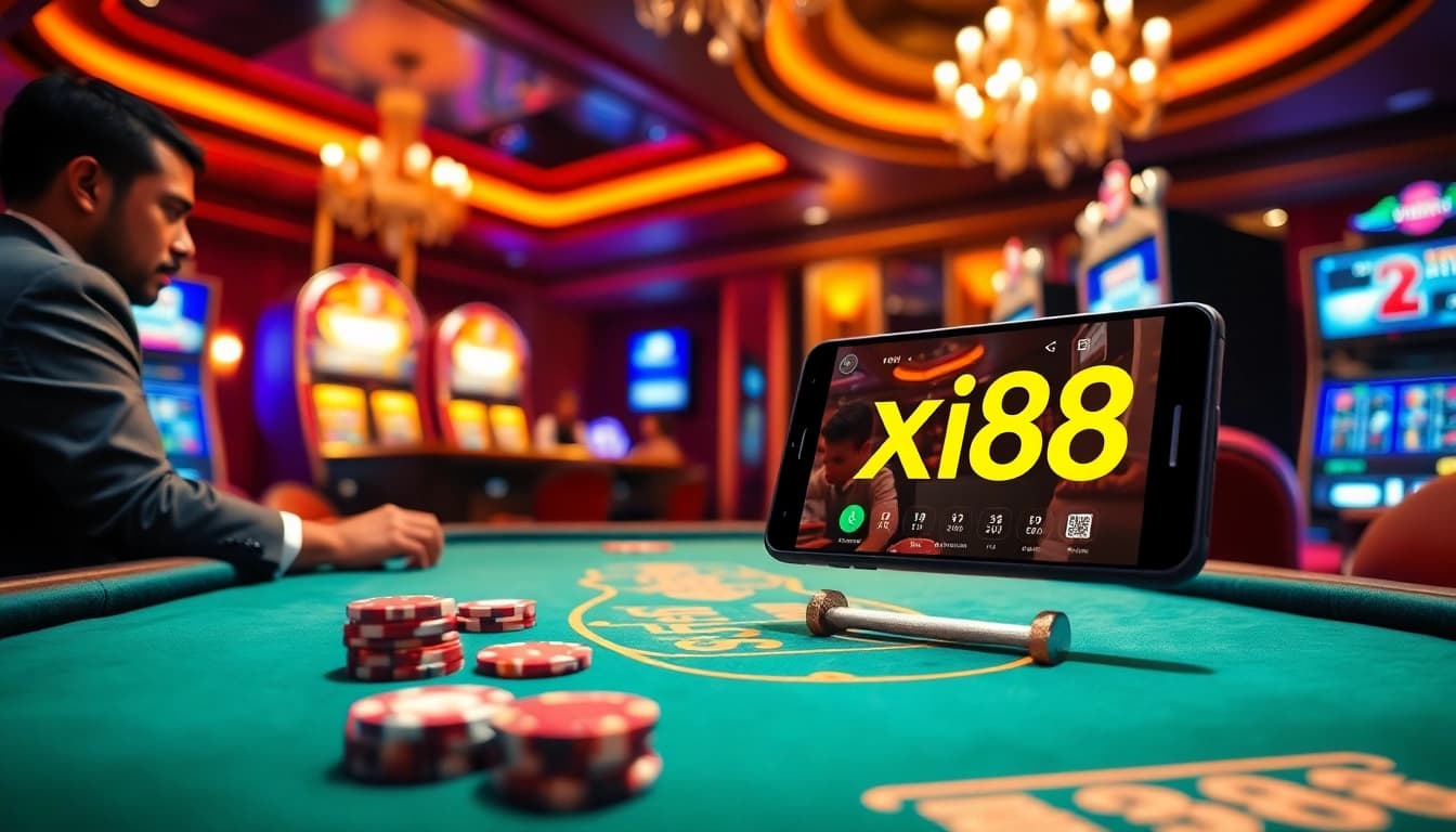 Exciting players winning at xin88 casino tables under warm lighting.