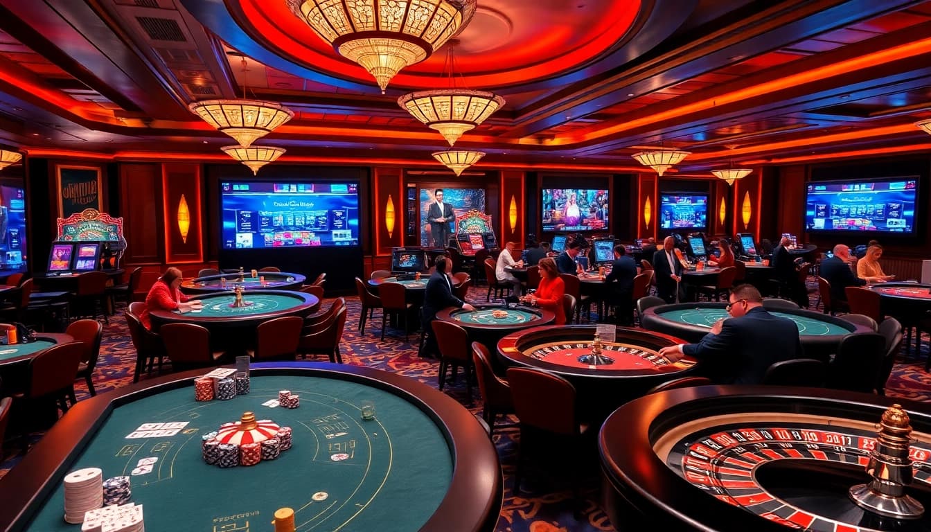Experience premier gaming at https://88ii88.com/ with an exciting casino scene featuring live games and stylish decor.