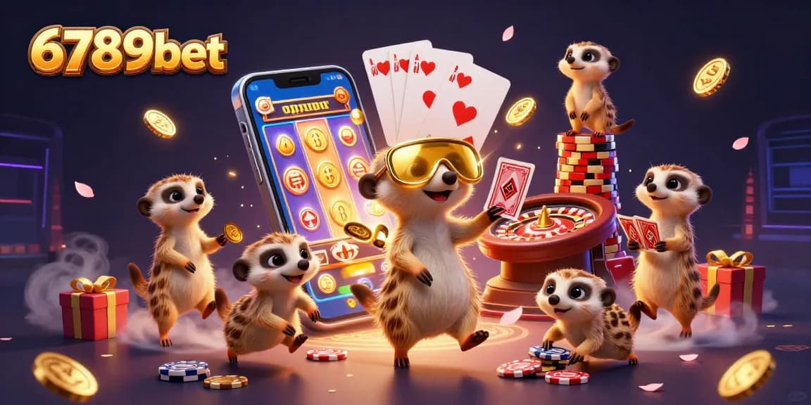 Win big with 6789bet's lively meerkat casino scene filled with vibrant gaming elements.