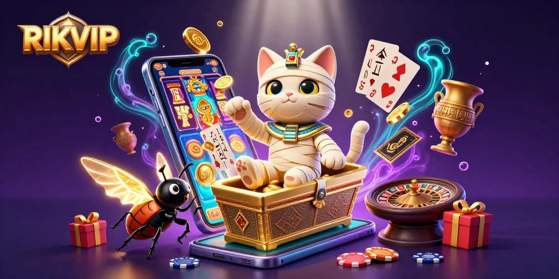 Experience thrilling slots and casino action at RIKVIP with vibrant gaming elements and rich atmosphere.