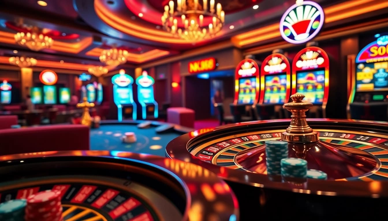 Experience the luxury of NK88 gaming with vibrant casino visuals and exciting gameplay.