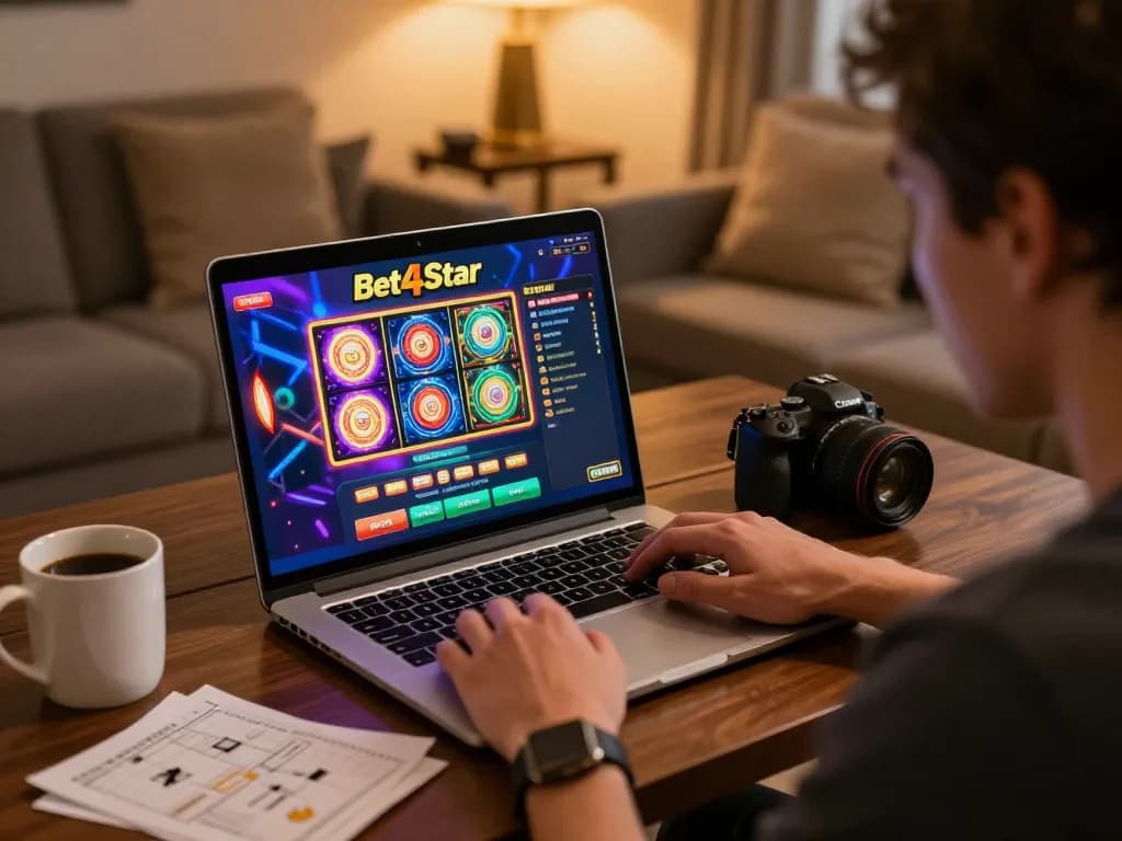 Player engaged in strategic gameplay at Bet4Star Casino, showcasing vibrant online gambling atmosphere.