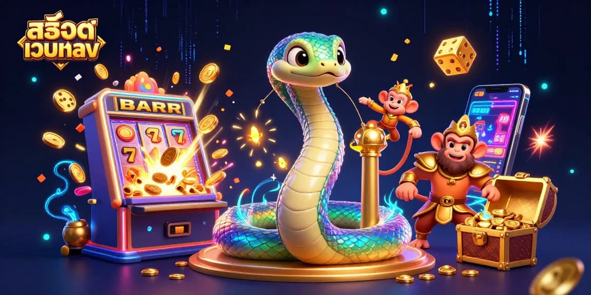 Experience excitement with สล็อตเว็บตรง as colorful characters celebrate a jackpot explosion in this vibrant casino scene.
