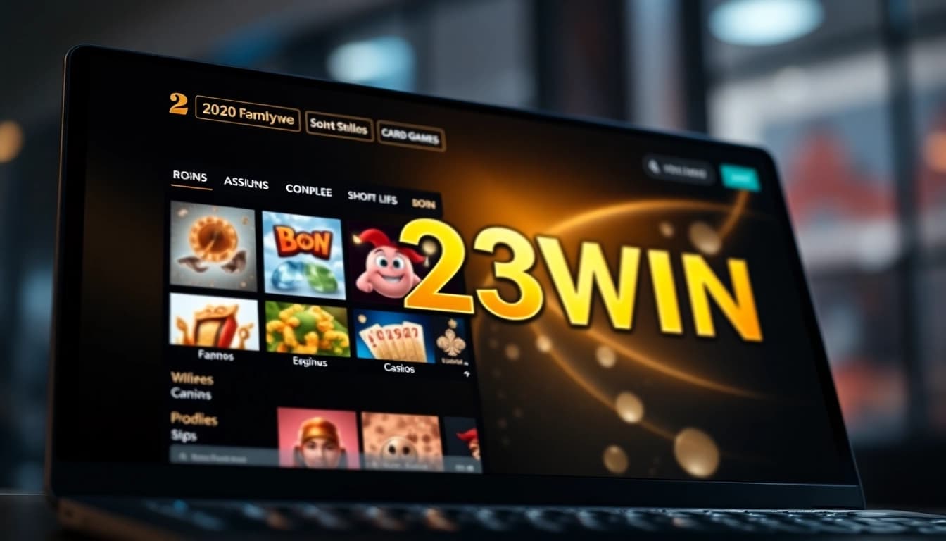 23win online casino interface showcasing elegant game selection and luxurious design.