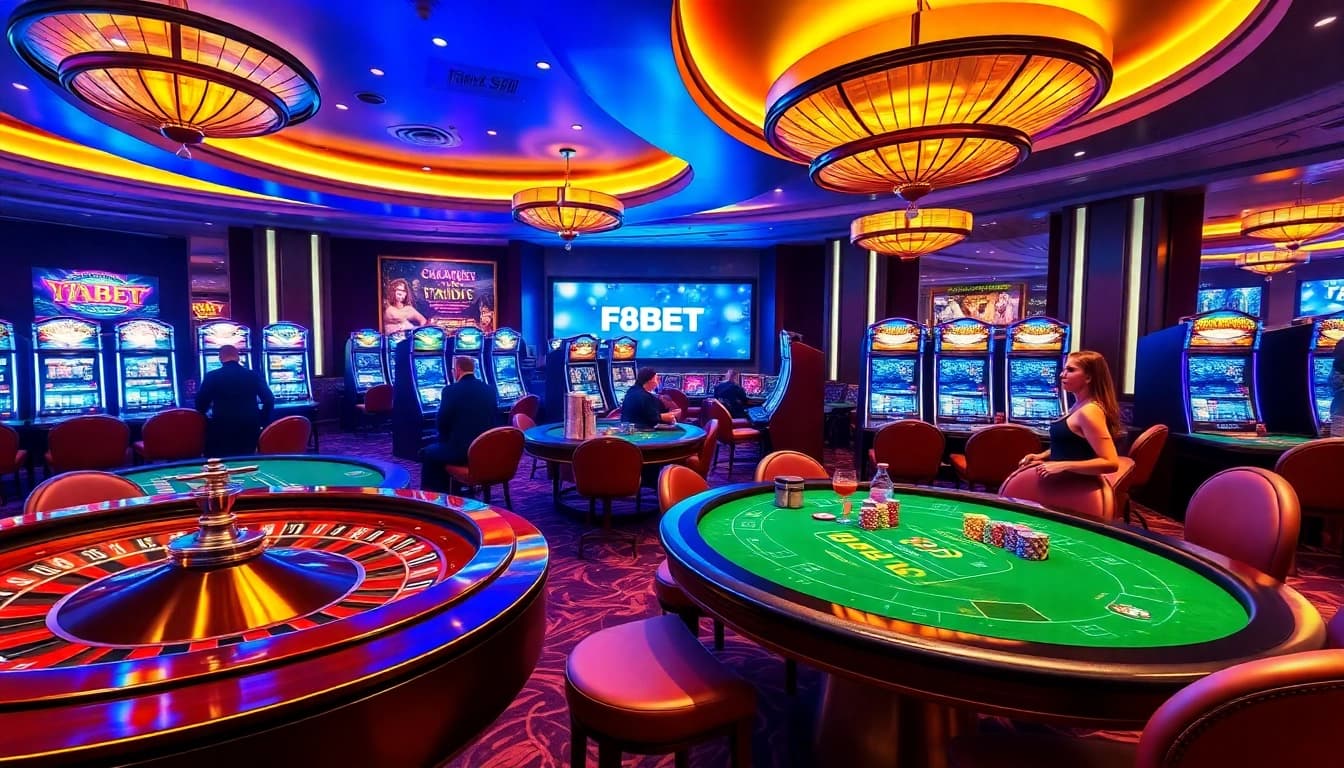 Experience the excitement of F8BET with vibrant casino tables and thrilling online gaming.