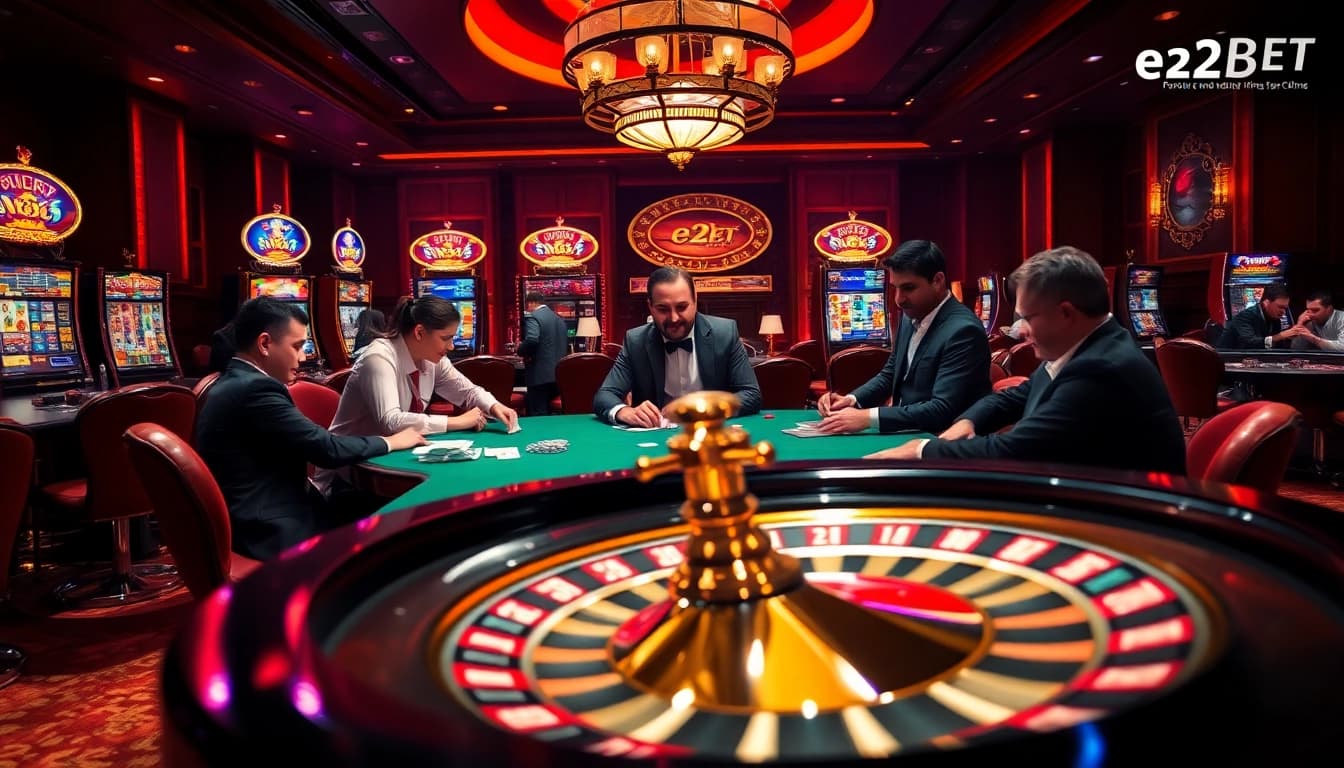 Experience the thrill of e2bet with vibrant casino games and engaging players.
