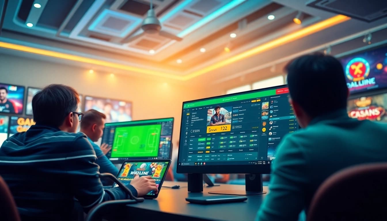 Engaging user experience with Goal123 online gambling platform on digital devices.