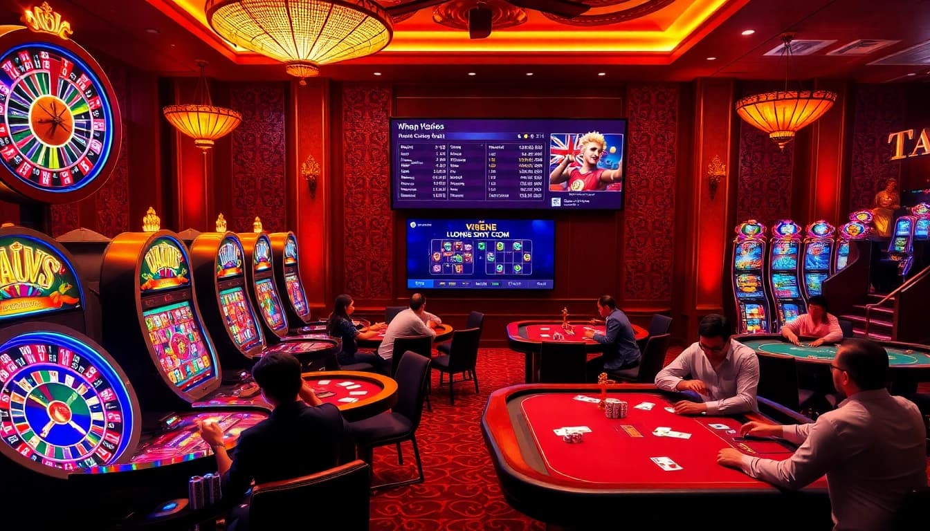 Engage with the online betting experience at https://luongsontv23.com/ featuring vibrant casino visuals showcasing poker excitement.