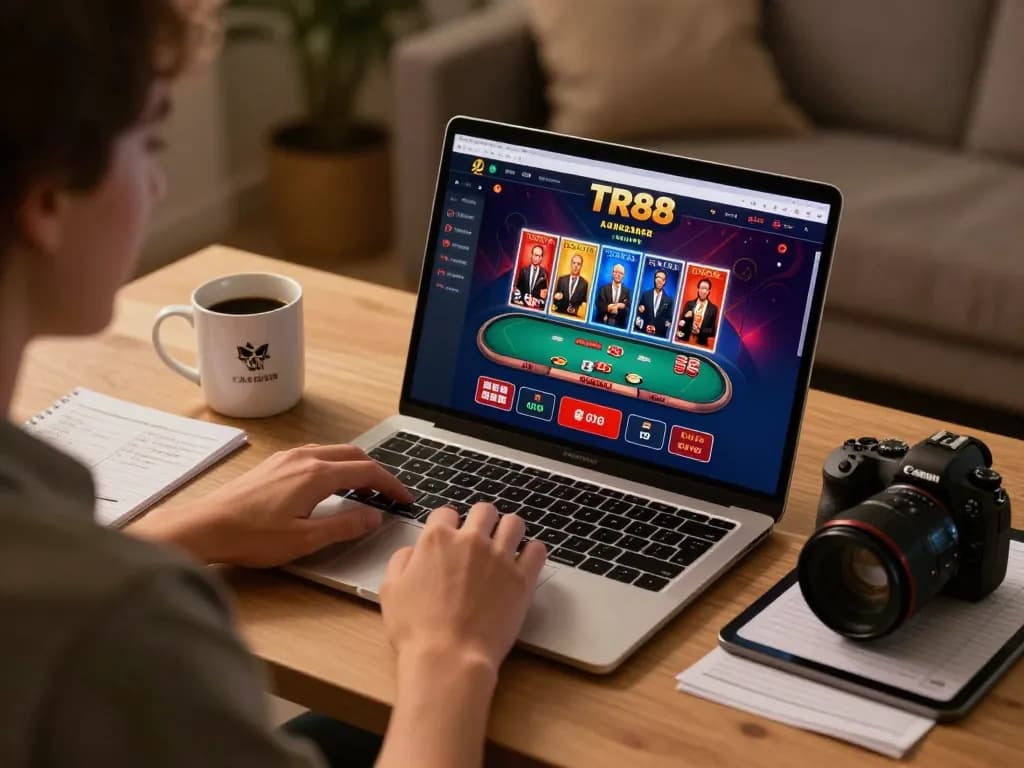 Engage with TR88 online casino platform for strategic poker gameplay at home.